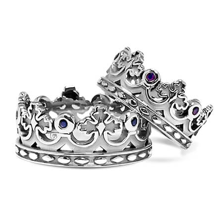 Красивые венчальные кольца Короны  на заказ фото