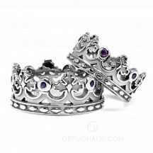 Красивые венчальные кольца Короны  фото