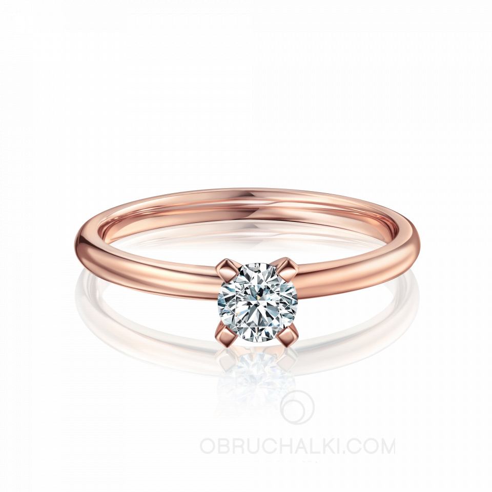 Классическое помолвочное кольцо с бриллиантом NEW YORK HISTORY