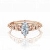 Ажурное помолвочное кольцо с бриллиантом огранки Маркиз WHISPER MARQUISE