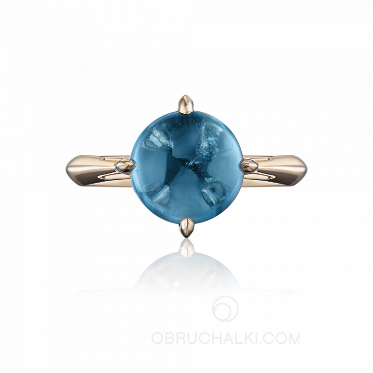 Кольцо из красного золота с топазом CABOSHON LONDON TOPAZ