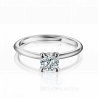 Классическое кольцо для помолвки с круглым бриллиантом SNOW QUEEN 