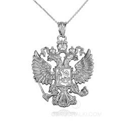 Мужской кулон - подвеска двухглавый орел герб РФ фото