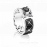Необычные обручальные кольца с эмалью DARK PRINCE ENAMEL