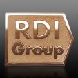 Значки из золота 585 пробы с логотипом рекламной компании RDI Group на заказ фото 3