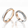 Пара обручальных колец из комбинированного золота MOBIUS BICOLOR