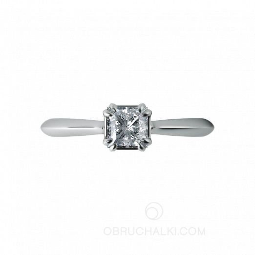 Помолвочное кольцо с квадратным бриллиантом Принцесса SMART DIAMOND PRINCESS на заказ фото 2