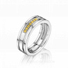 Гладкое женское обручальное кольцо из золота с жёлтыми бриллиантами COMBO GLOSS YELLOW DIAMONDS