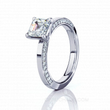 Помолвочное кольцо с бриллиантом 1 карат огранки Ашер ESMERALDA фото