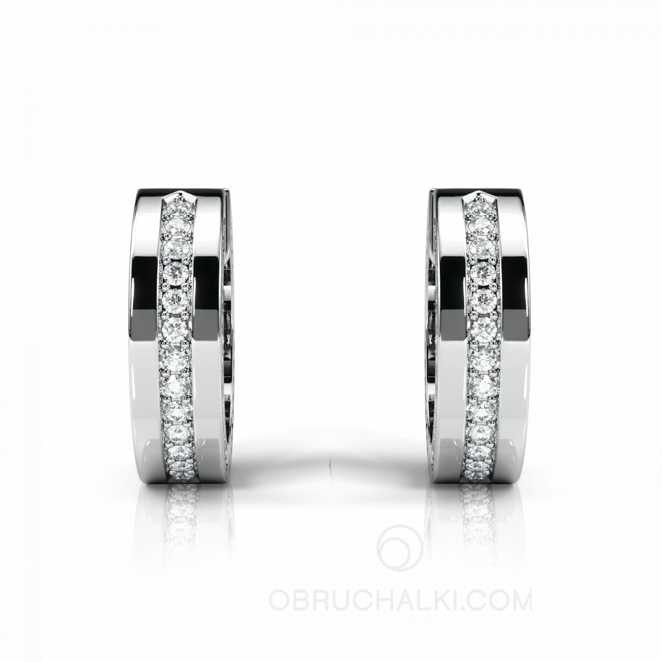 Серьги из белого золота с бриллиантами MYSTERY EARRINGS