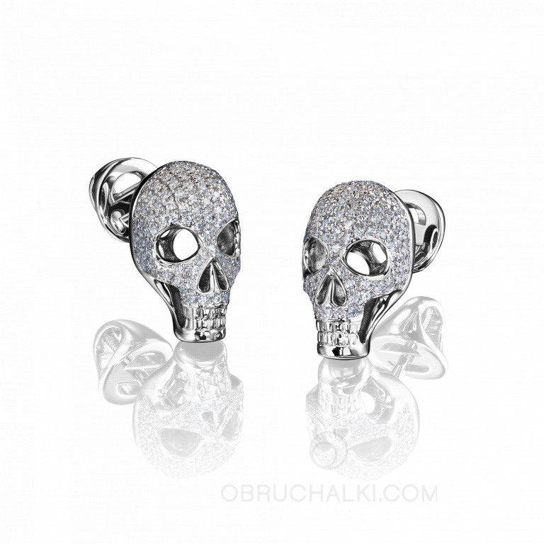 Бриллиантовые серьги черепа PRETTY SKULLS