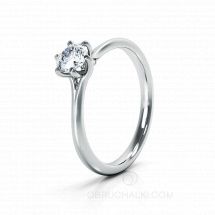 Классическое помолвочное кольцо с бриллиантом ONE LOVE фото