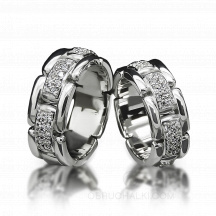 Красивые подвижные одноцветные белые обручальные кольца браслеты  фото