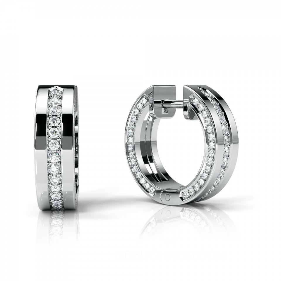 Серьги из белого золота с бриллиантами MYSTERY EARRINGS