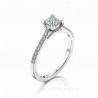 Помолвочное кольцо из белого золота с бриллиантом огранки Принцесса  MAGIC PRINCESS 
