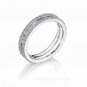 Женское обручальное кольцо из белого золото с двумя бриллиантовыми дорожками COMBO DUET