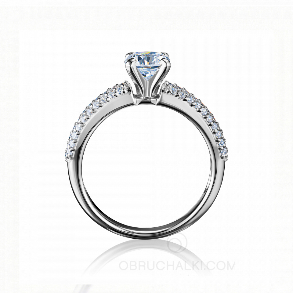 Помолвочное кольцо из платины с бриллиантами STARRY MOON