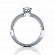 Помолвочное кольцо из белого золота с бриллиантами EIFEL RING на заказ фото 3