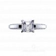 Помолвочное кольцо с бриллиантом 1 карат огранки Ашер ESMERALDA на заказ фото 2