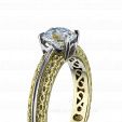 Изящное помолвочное кольцо с бриллиантом на заказ фото 4