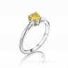 Помолвочное кольцо с желтым бриллиантом огранки сердце SUN HEART RING