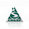 Серебряный значок 925 пробы с эмалированным логотипом компании Сибур на заказ