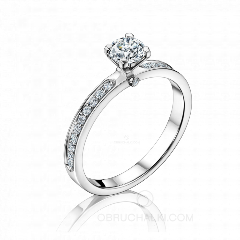 Помолвочное кольцо с бриллиантом MYSTERY ROUND DIAMOND