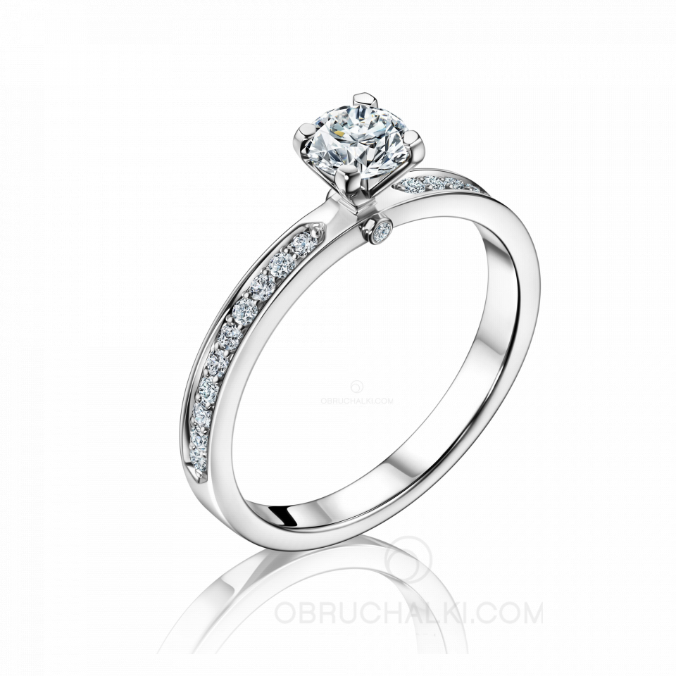 Помолвочное кольцо с бриллиантом MYSTERY ROUND DIAMOND