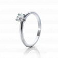 Классическое кольцо для помолвки с круглым бриллиантом SNOW QUEEN  на заказ фото