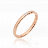Узкое обручальное кольцо с круглым бриллиантом CLASSIC SLIM