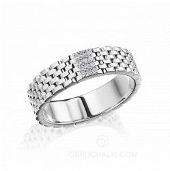 Обручальное кольцо c бриллиантами женское LINKS фото