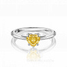 Помолвочное кольцо с желтым бриллиантом огранки сердце SUN HEART RING