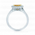 Женское кольцо из белого золота с желтым бриллиантом в форме сердца HEART OF STONE на заказ фото 2