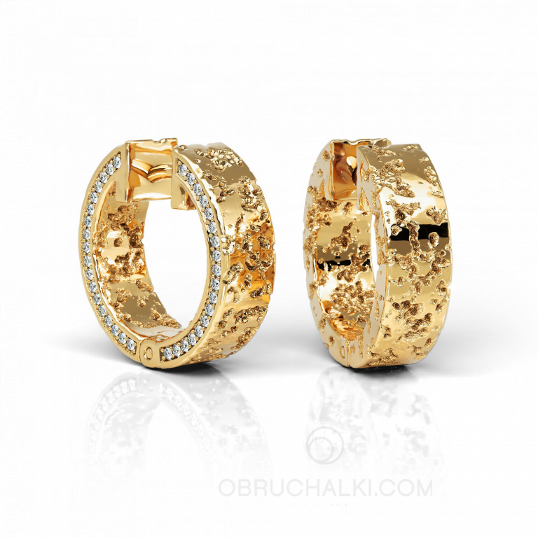 Женские золотые серьги CONGO CORK DIAMONDS с бриллиантами