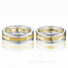 Парные обручальные кольца из желтого золота с желтыми бриллиантами COMBO ICE YELLOW DIAMONDS
