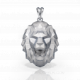 Мужской кулон серебряный в виде льва LION POWER на заказ фото