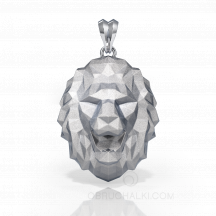 Мужской кулон серебряный в виде льва LION POWER фото
