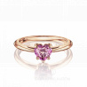 Помолвочное кольцо с розовым сапфиром огранки сердце SAPPHIRE HEART RING