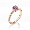 Помолвочное кольцо с фиолетовым аметистом огранки Сердце AMETHYST HEART RING