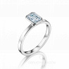 Помолвочное кольцо из золота 585 пробы с бриллиантом огранки эмеральд FAMILY RELIC EMERALD