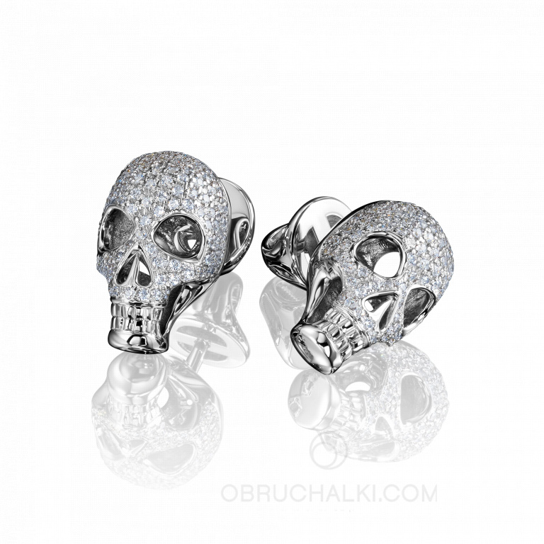 Бриллиантовые серьги черепа PRETTY SKULLS