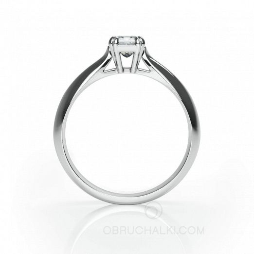 Помолвочное кольцо с квадратным бриллиантом Принцесса SMART DIAMOND PRINCESS на заказ фото 3