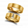 Матовые обручальные кольца с бриллиантами 3 DIAMONDS на заказ фото 3