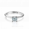 Классическое кольцо для помолвки с круглым бриллиантом SNOW QUEEN 