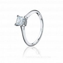 Классическое помолвочное кольцо с квадратным бриллиантом SAY YES фото