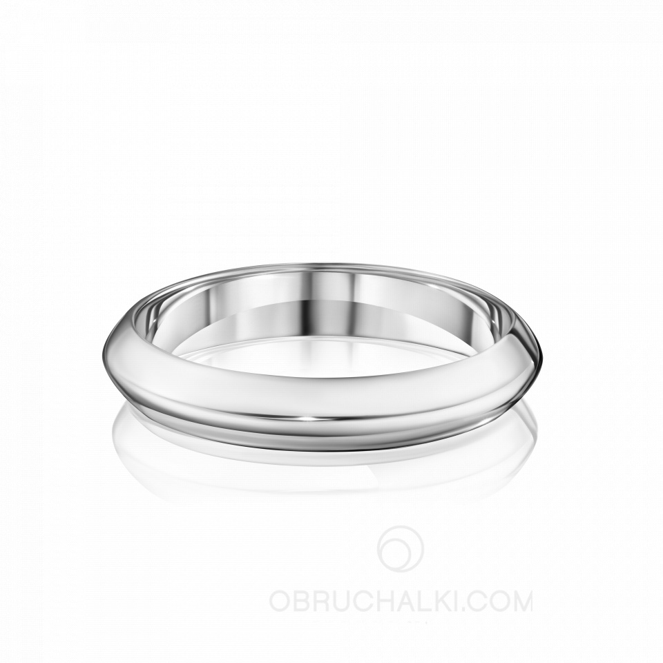 Классическое золотое обручальное кольцо для девушки