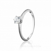 Помолвочное кольцо с одним бриллиантом DIAMOND DREAM фото