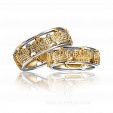 Венчальные кольца Корона MONARСH с бриллиантами на заказ фото