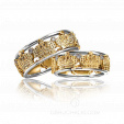 Венчальные кольца Корона MONARСH с бриллиантами на заказ фото