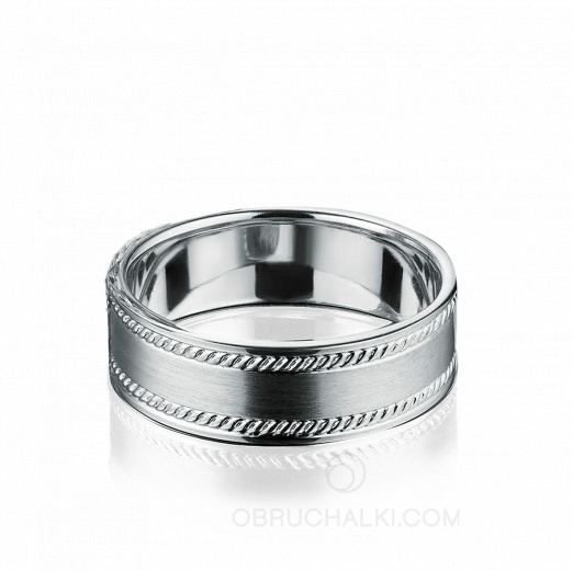Мужское обручальное кольцо VOLOGDA на заказ фото